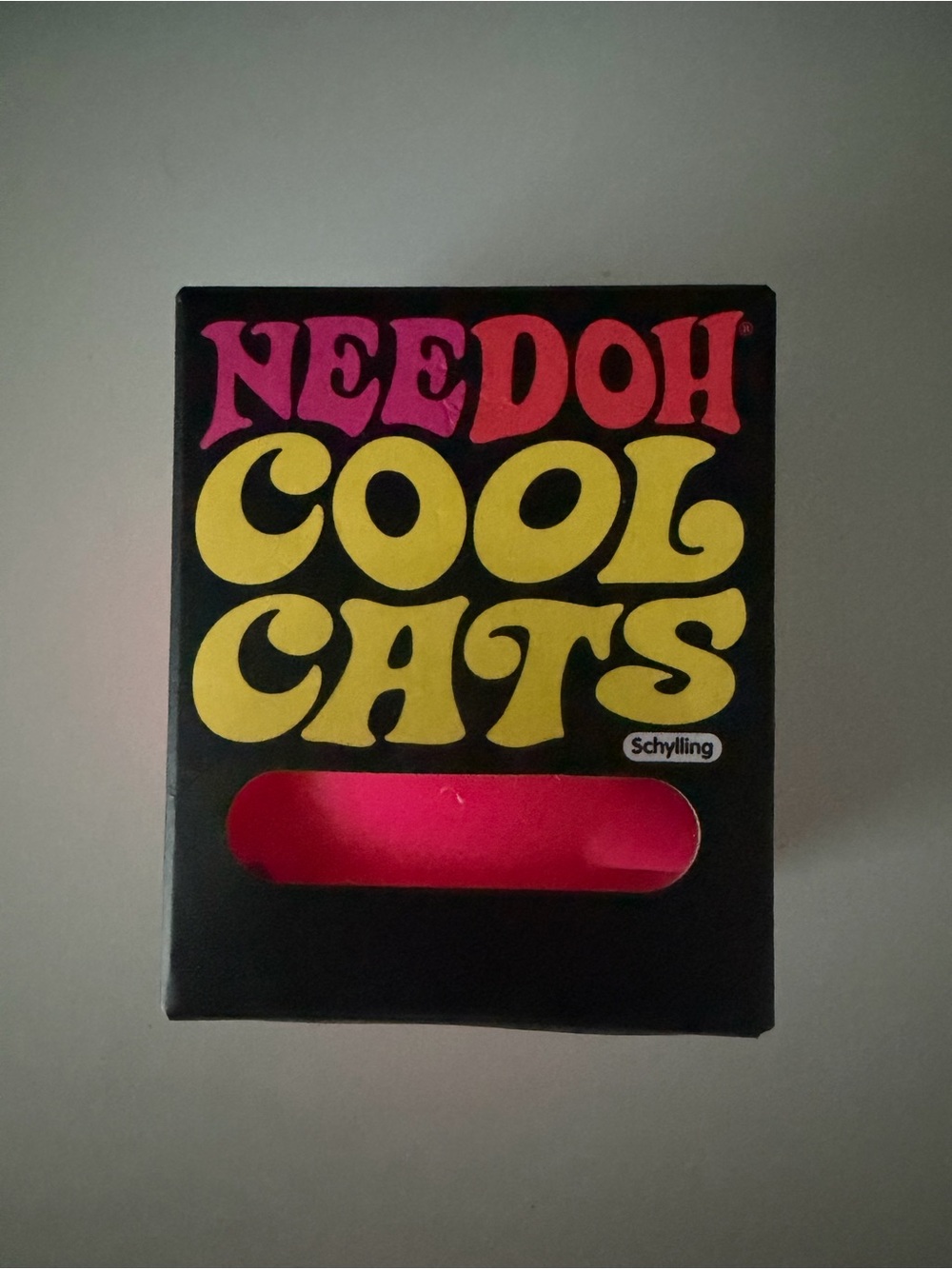 Needoh Cool Cats Cat Toy - Black with Yellow & Pink Accents